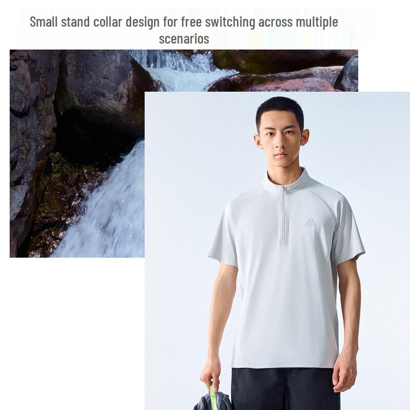 Anta Men's Outdoor Quick-Dry Half-Zip T-Shirt