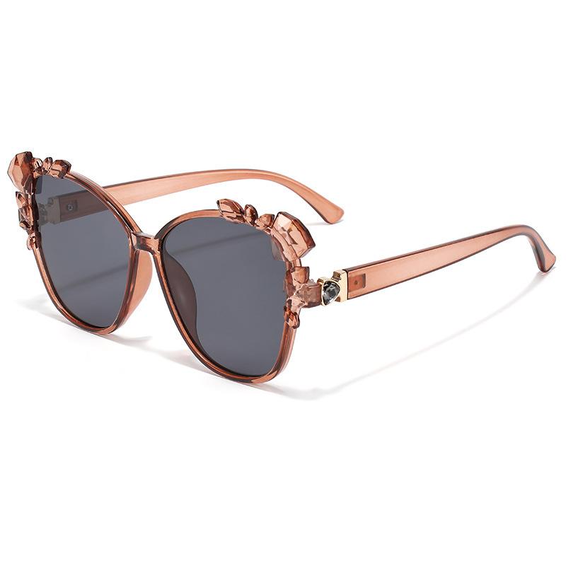 New Luxury Fashion Design Diamond-Studded Special-Shaped Frame Women Sunglasses Trend All-Match Leisure Men Sun Glasses Uv400