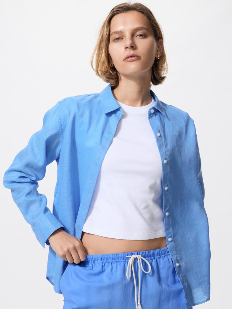 Uniqlo Premium Linen Shirt  Long Sleeve 