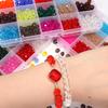 4/6/8mm Farbkristallperlen Set Facettiertes Glas Lose Perlen 15 Fächer/Box für DIY Armband Halskette Schmuckherstellung Zubehör Set
