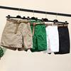 Gonna Pantaloncini Donna Vita Alta Finto Due Pezzi Bottoni Decorativi Spacco Laterale Monocolore Sopra il Ginocchio Tasche Dritti Morbidi Streetwear Abbigliamento Donna