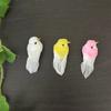 2Pcs Cute Artificial Birds Fake Foam Animal Simulation Feather Birds Models Tit Diy Craft Home Garden Floral Ornament Decoration