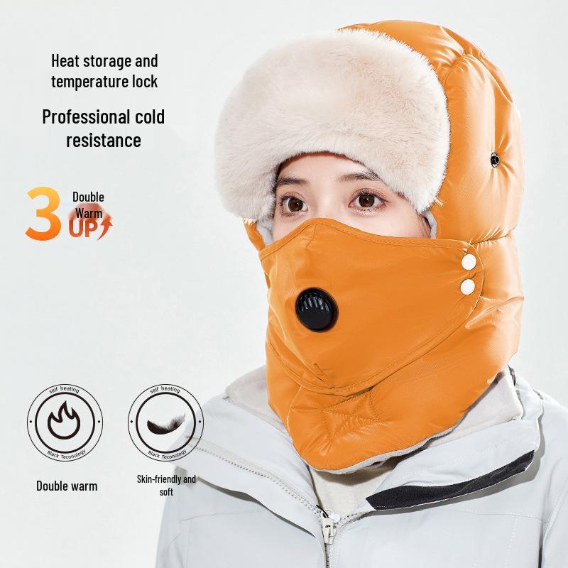Men's and Women's Winter Windproof Cotton Hat with Ear Protection and Hood - Warm Outdoor Lei Feng Style