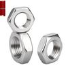 304 Stainless Steel Hex Thin Nut Cap - Sizes M2.5 to M20