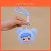 Cute Vinyl Doll Bear Head Plush Keychain With Soft Short Plush For Bag Decoration Gift For Kids