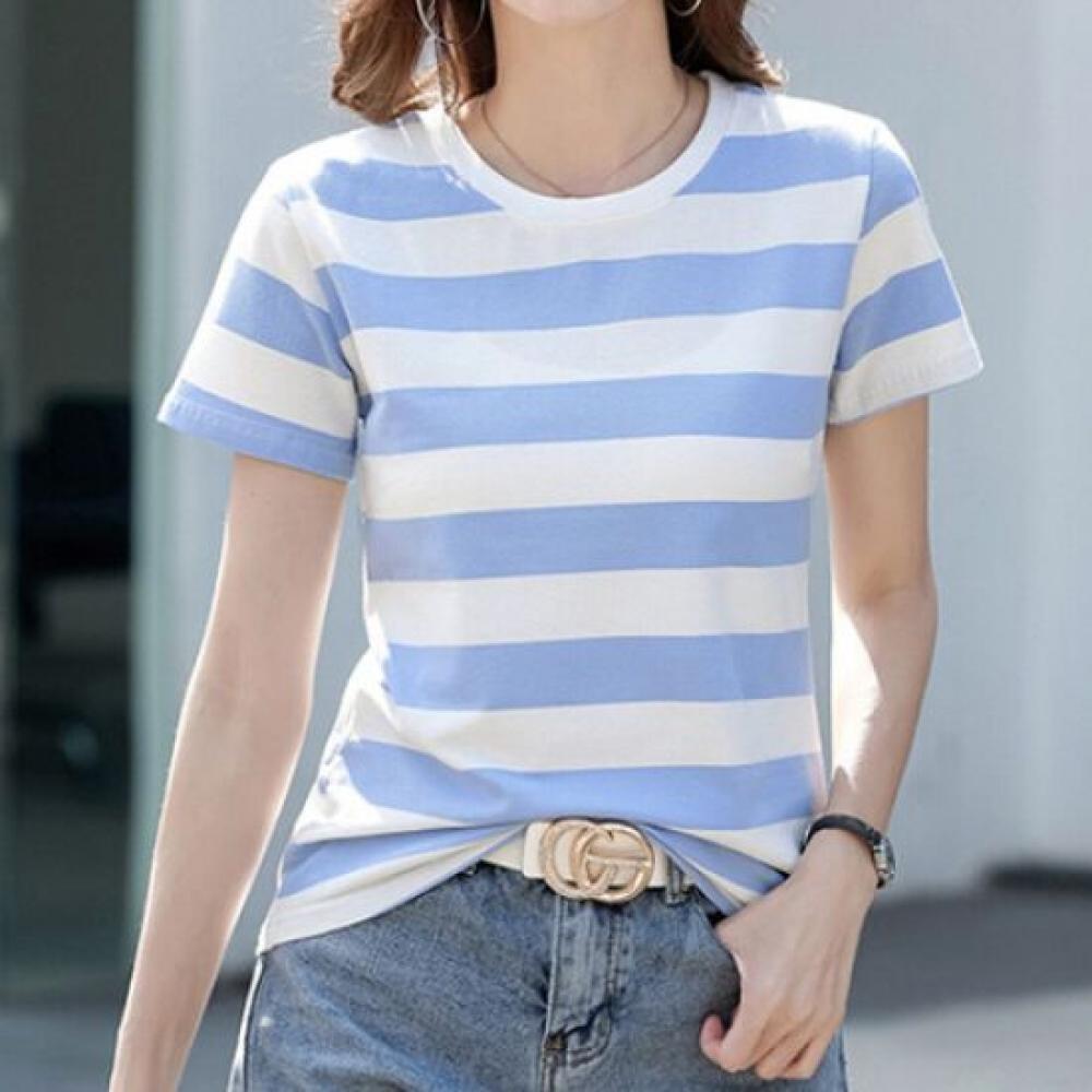Navava Casual ShorT Sleeve STriped Round Neck T shirT nT627
