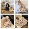 Bow Knitted Women's Eco Korean Foldable Tote Bag Y2K Crochet Rope Sweet Knitting Shoulder Bag