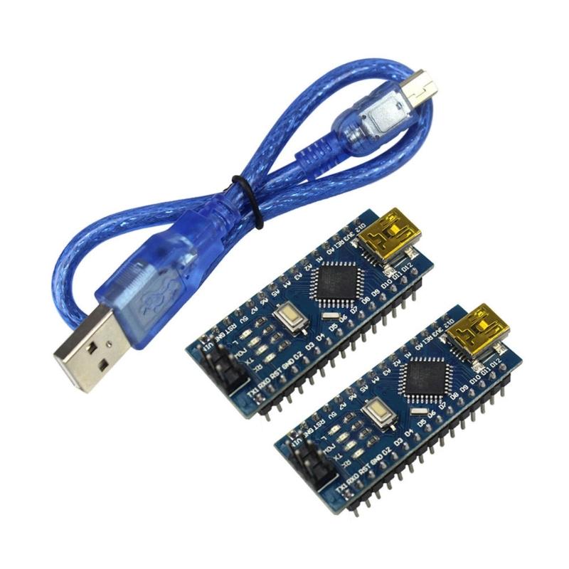 

2pcs Arduinos Nanos Module .0 USB Cable Included Microcontroller Board Set Soldered Nanos Board Nanos Module for Project 1