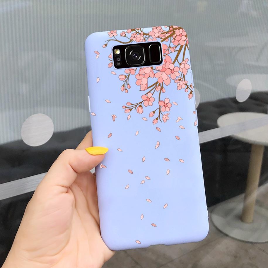 Shockproof Case For Samsung S8 Plus SM-G955F Cover Colorful Daisy Cactus Soft Matte Phone Case For Samsung S8 S 8 S8+ G950F Capa