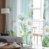 Flower Daisy Spring Summer Watercolor Sheer Curtains Modern Gauze Curtain for Living Room Bedroom Voile Yarn Curtains