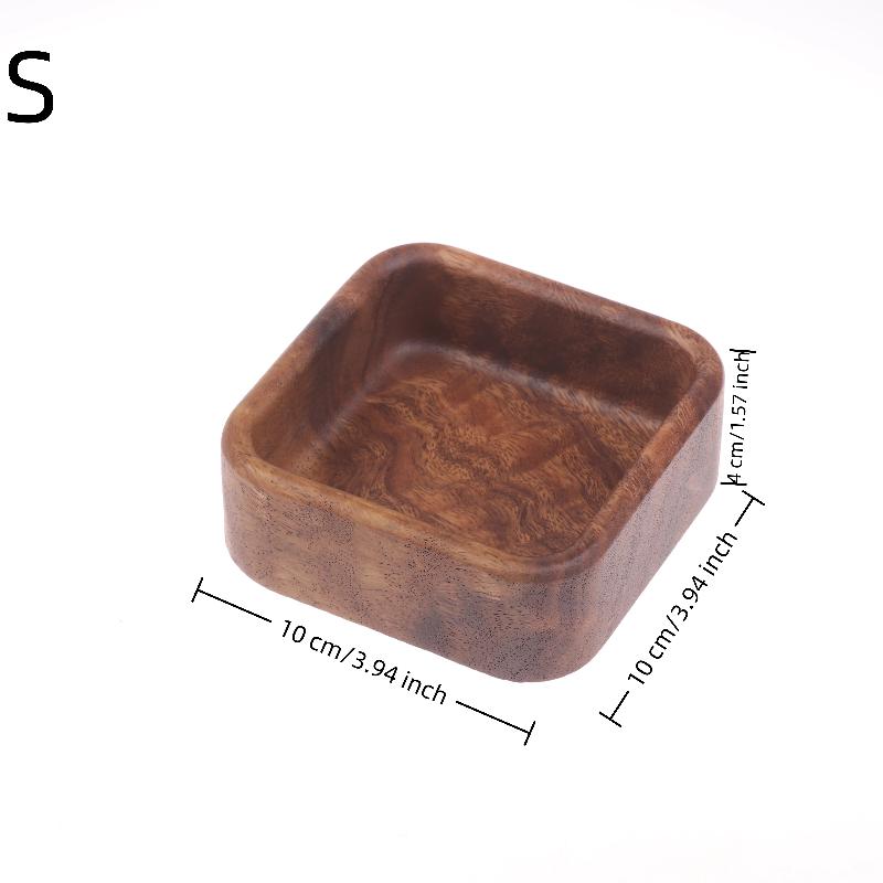 Holzsalatschüssel Vielseitig Stilvoll Obst Snack Servierteller Schüssel Für Zuhause Küche Picknicks Partys Versammlungen im Freien