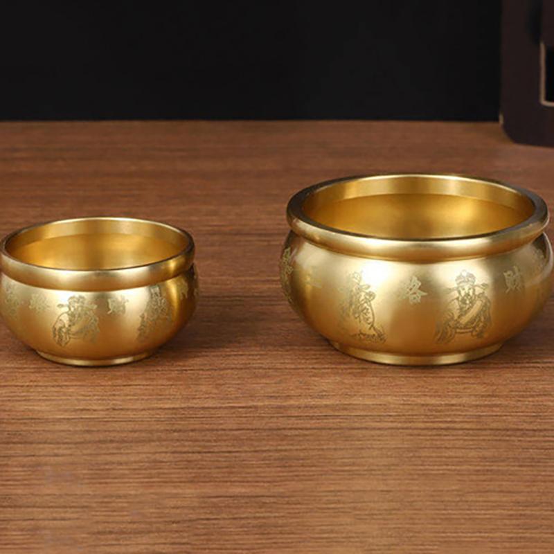 Cornucopia Brass Fortunate Attract Wealth Good Luck Magical Power Treasure Bowls Desktop Small Ornament Home Decor