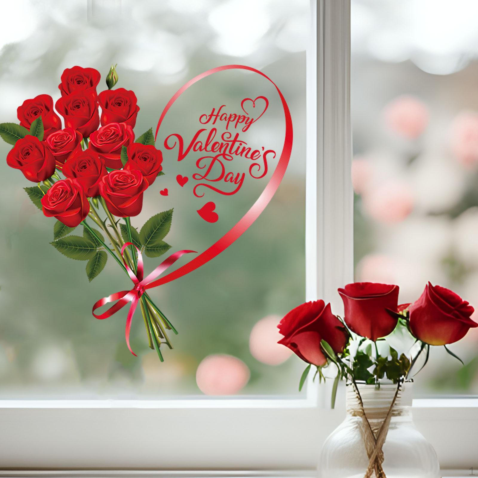 

Наклейка на День святого Валентина, наклейка в форме сердца на холодильник, съемная наклейка на окно для Style D