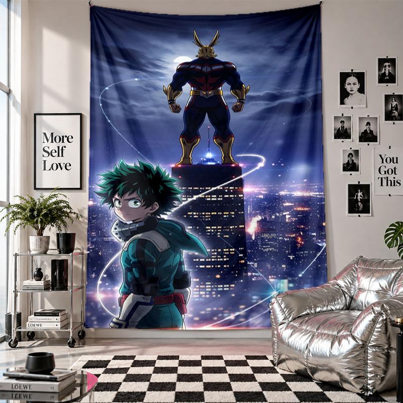 Wall TapestryMy Hero Academia Art Hanging Cloth Decorative Background Cover for Room Decoration
