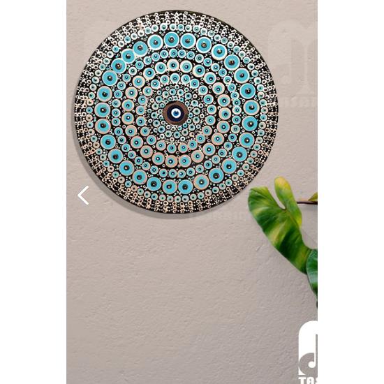 

Бирюзовый сглаз бусина МДФ картина настенный декор деревянный настенный орнамент