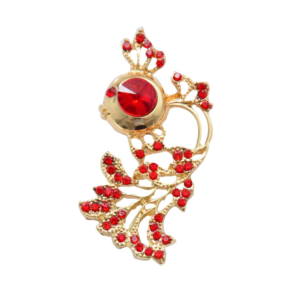 Buy 1pcs Fish Brooch Enamel Shiny Alloy Delicate Brooch Pins for Shawl