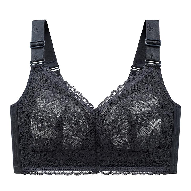 

Бюстгальтеры для сокращения груди, беспроводной бюстгальтер пуш-ап, удобный бюстгальтер для груди, летний женский бюстгальтер для полных мм, бюстгальтер больших размеров 36-52CDE 52/120E чёрный