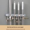Punch-Free Wall-Mounted Mop and Broom Holder with Suction Cup