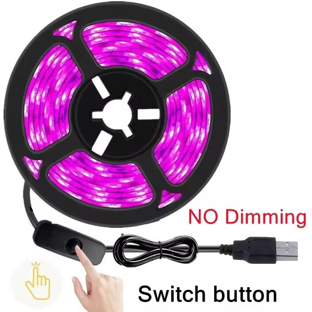LED Waterproof Grow Light Full Spectrum 5V USB 5m Grow Light Strip 2835 LED Phyto Lamps For Plants Greenhouse Hydroponic Growing