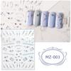 3D Geprägte Nail Art Aufkleber Bunte Blumen Nagelabziehbilder Selbstklebende Nageldesign Aufkleber für Nagelkunst Dekorationen