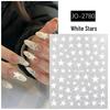 Sweet Cool 3D Five-Pointed Star Nail Art Stickers - Trendy INS & Celebrity Style