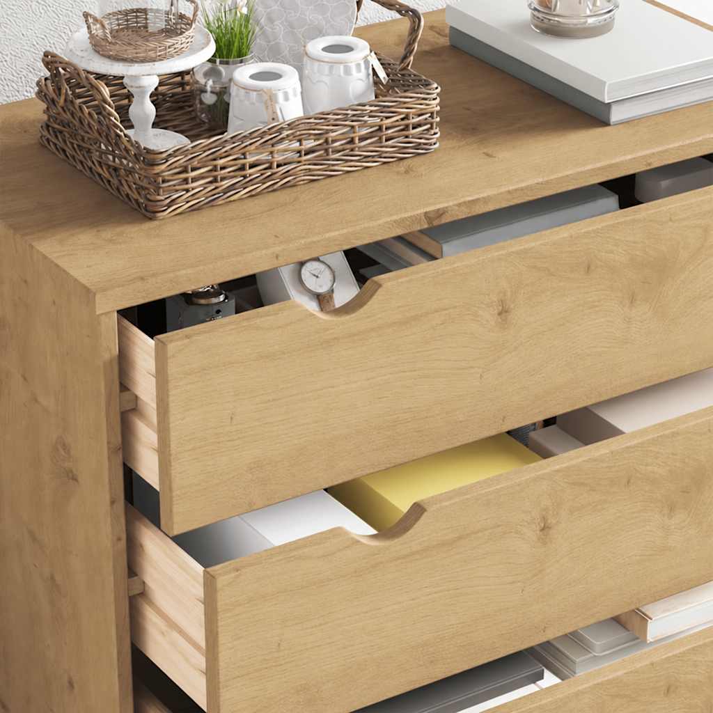 vidaXL Schubladenschrank OTTA 76,5x39,5x90 Cm Massivholz