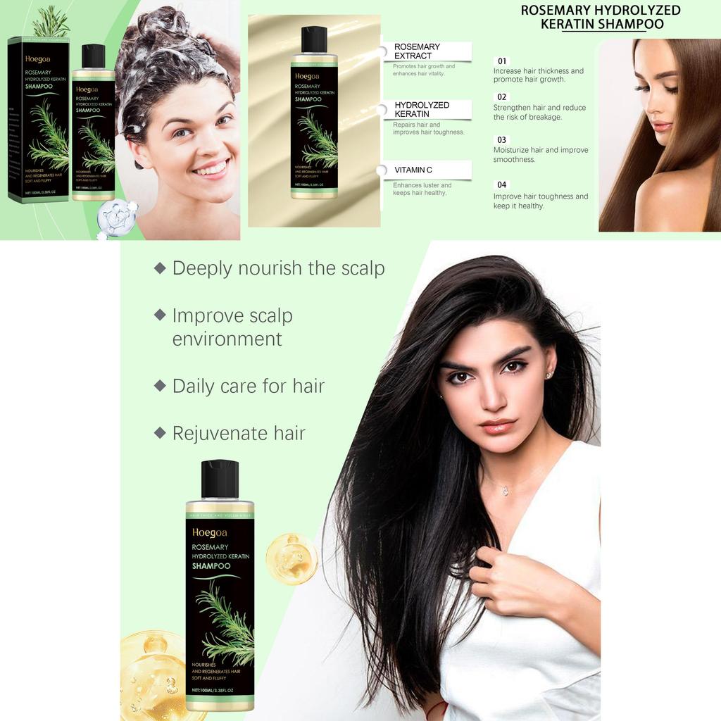 Hoegoa Rosemary Thickening Shampoo Nourishing Hydrating Control For Oily Hair 100ml