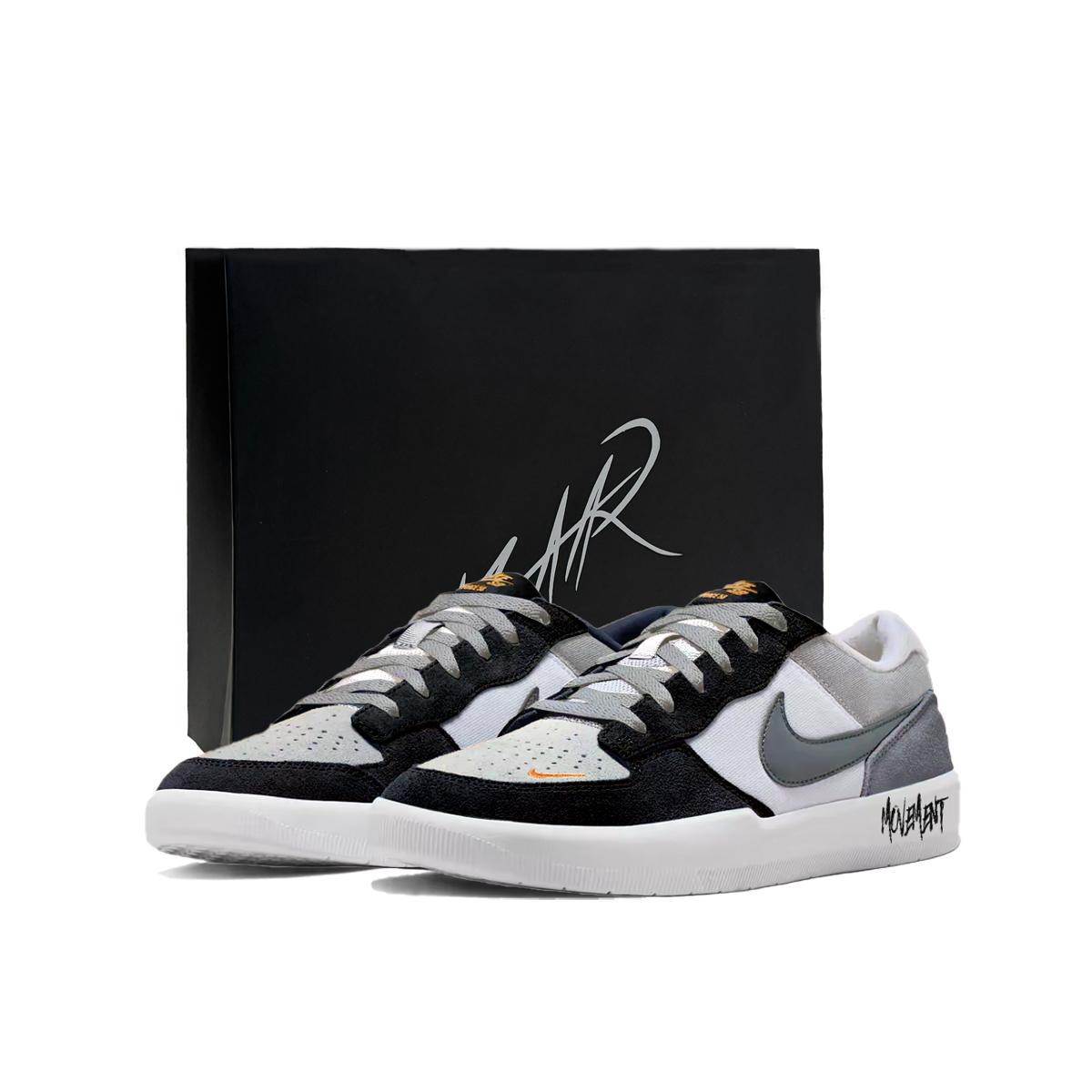 

Nike SB Force 58 Shadow Gray, Shopping Bag Slip Resistant Abrasion Resistant Low top Skateboard Shoes Men s Gray White DV5477-012(Team2365-) 44