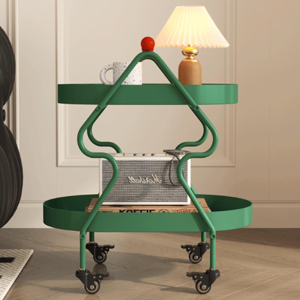 Modern Side Tables Movable Couch Table Center Corner Table Stylish End Table with Storage Versatile Snack Cart for Living Room