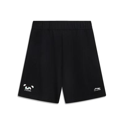 Li Ning Sports Lifestyle Series Logo Print Knitted Casual Shorts Men Shorts Black AKSV895-2