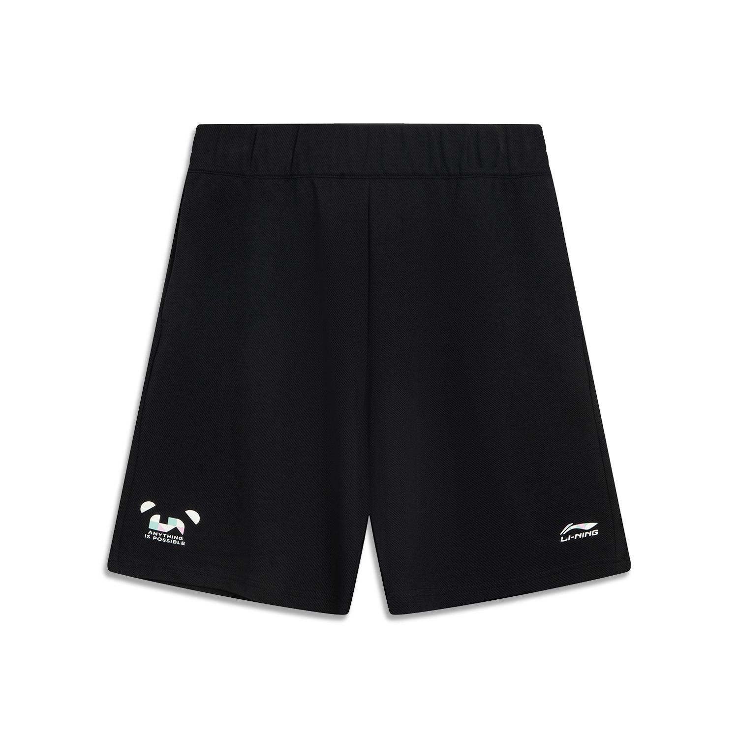 

Мужские вязаные повседневные шорты с принтом логотипа серии Li Ning Sports Lifestyle, черные AKSV895-2 XL