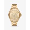 Oversized Wren Pavé Gold-Tone Watch MK8928