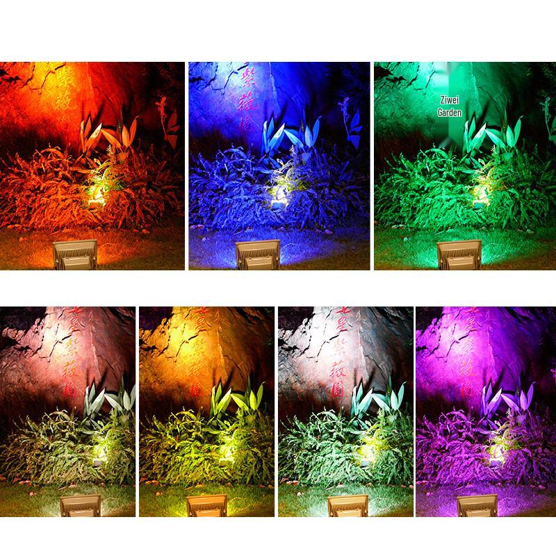 Outdoor RGB Landscape Floodlight with Remote