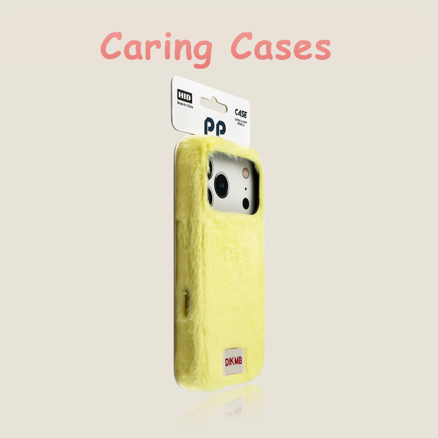 

For iPhone 17 Pro Max Case Rabbit Fur Candy Color Anti-Drop Full-Bumper Cover Unique Autumn/Winter Case with iPhone 16 15 14 13 iPhone 15 жовтий