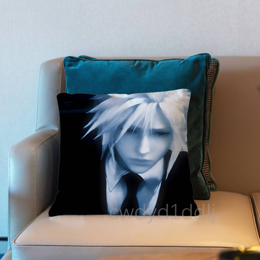 FFinal Fantasy VII Cloud Cushion Cover Pillow Cover Decor Pillowcase Printed Cushion Case For Couch