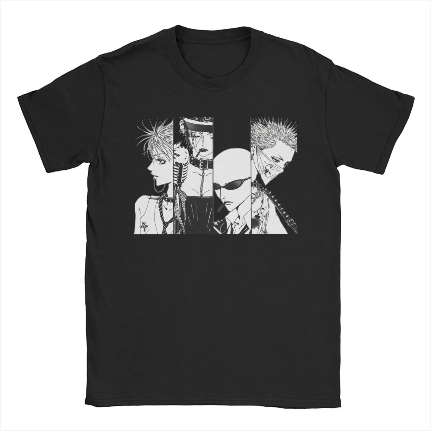 2025 Summer Hot Sale  T-Shirt Nana Osaki Anime Black Stones Funny 100% Cotton Tees Short Sleeve T Shirts Crew Neck Tops Gift S чёрный