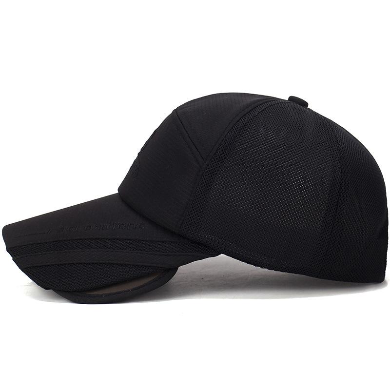 Spring and Summer Retractable Extended Brim Mesh Cap Men's and Women's Outdoor Fishing Baseball Cap Street Travel Shade Sun Protection Hat