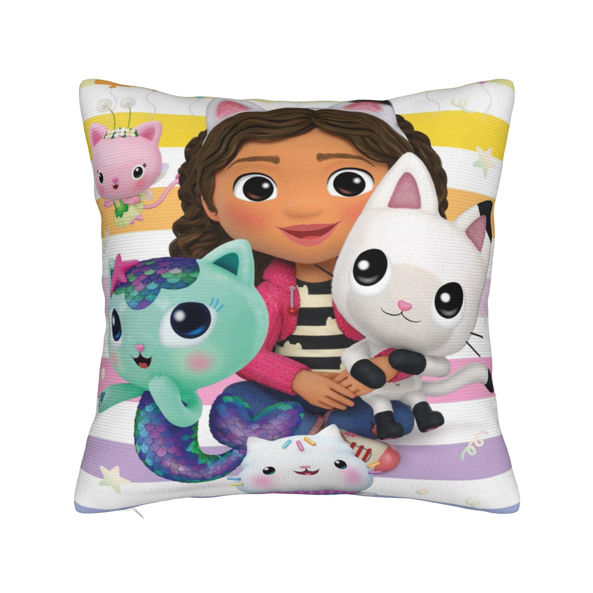 

G-Gabbys Girl Dollhouse Pillowcase Merchandise Printing Cushion Cover Decoration Pillow Case Cover Home Multi-Size 12x12Inch