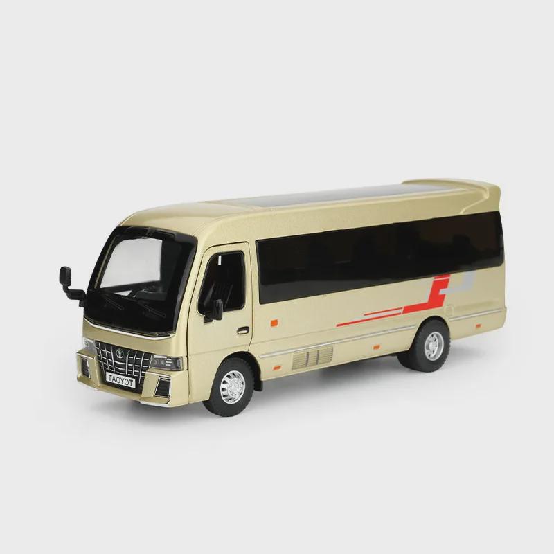 1/32 Scale Alloy Bus Model Toy with Sound and Light - Pull Back Action, Cake Decoration 
