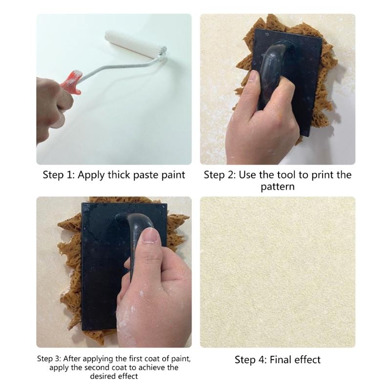 Ergonomic Handle Sponge Paint Roller Brush Imported Elastic Material for Painting Art Decorator Brush for Wall Painting