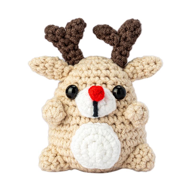 DIY Virkad Djursats med Garn, Engelska Instruktioner & Videoguide