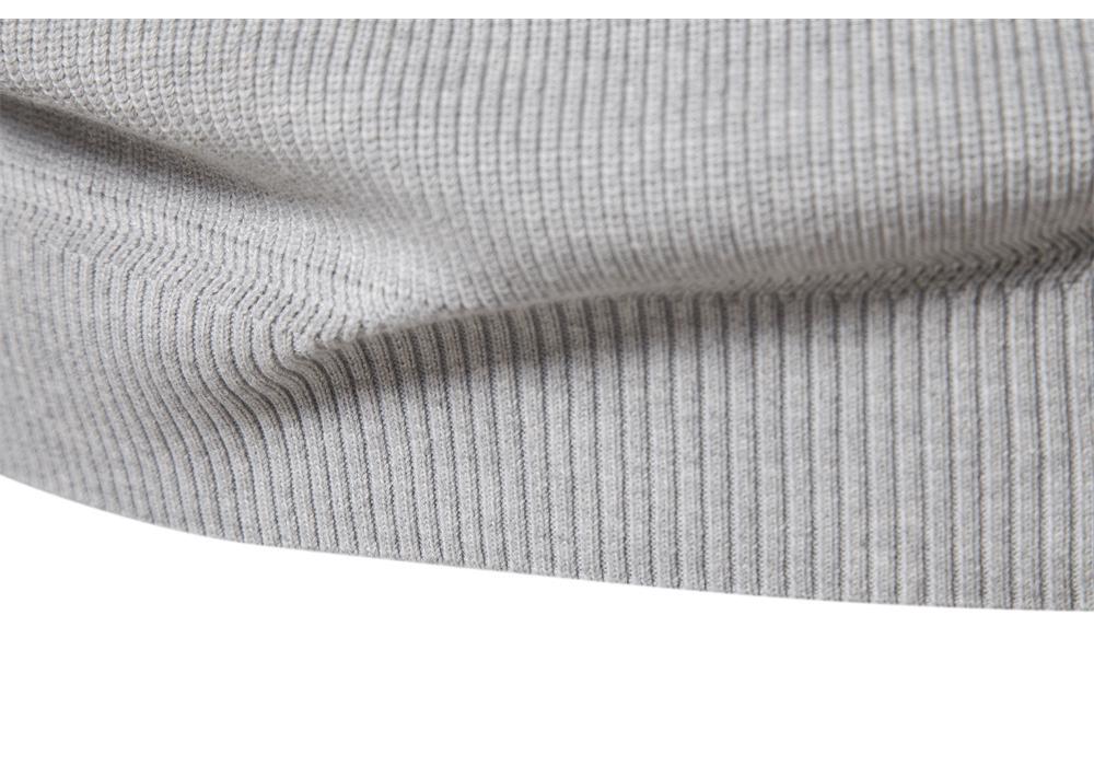 Pull Polyvalent pour Homme à Fermeture Éclair et Col Montant - Couleur Unie - Tendance Automne/Hiver à Manches Longues Style Européen