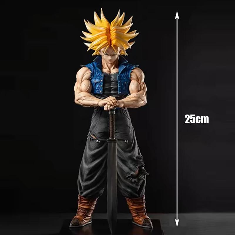

25cm/9.84in Anime Dragon Ball Trunks Figure Future Action Figures Statue Collection Model Toys Children Gifts Z PVC for Round Sensory Compression