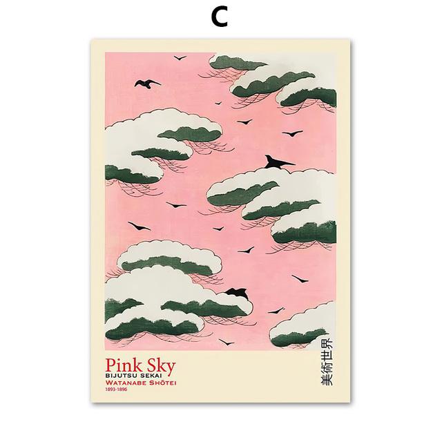 Kanagawa Ukiyoe Waves Tiger Lotus Geisha Nástěnná malba na plátně Severské plakáty a obrazy Nástěnné obrazy pro výzdobu obývacího pokoje