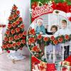 Glitter Christmas Poinsettia Flower Decoration Double Layer Gold Glitter Sparkle Holly Artificial Flower for Xmas Tree Ornaments