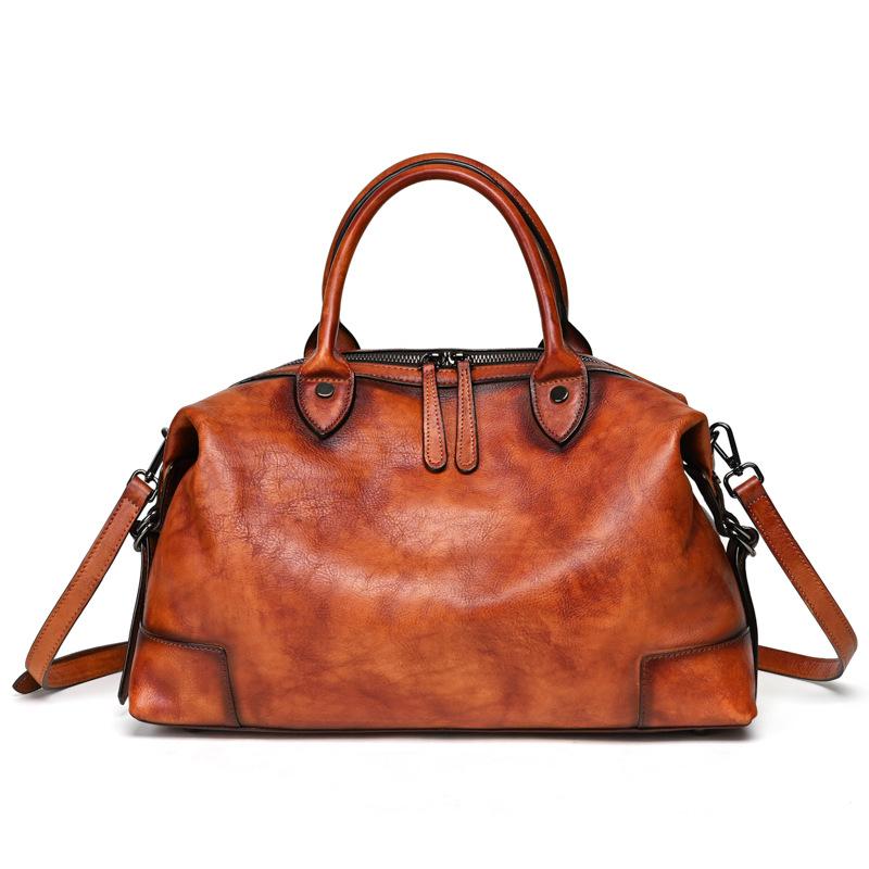 

Женская сумка Johnature в стиле ретро, ​​дорожная сумка из натуральной кожи, повседневная сумка-тоут из натуральной мягкой яловой кожи, большие вместительные сумки на плечо коричневый