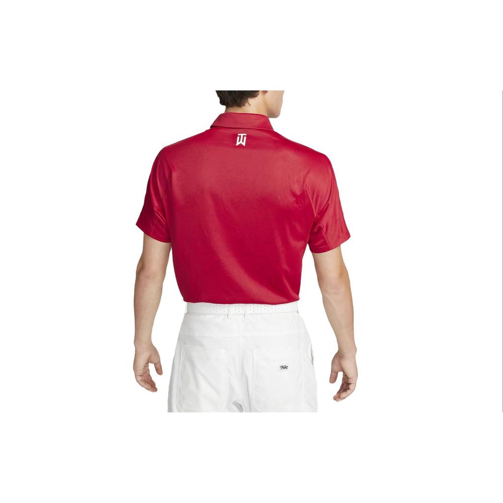 Nike Polo Shirts Men's Red Polo Collar Moderate Straight Fit DZ5381-687
