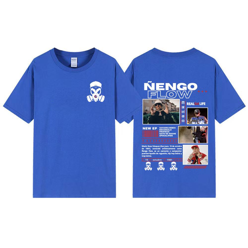 Rapper Nengo Flow Real G4 Life Tour Graphic T Shirt Unisex Vintage HipHop Pop Music T-shirt Fashion Oversized 100% Cotton Tshirt