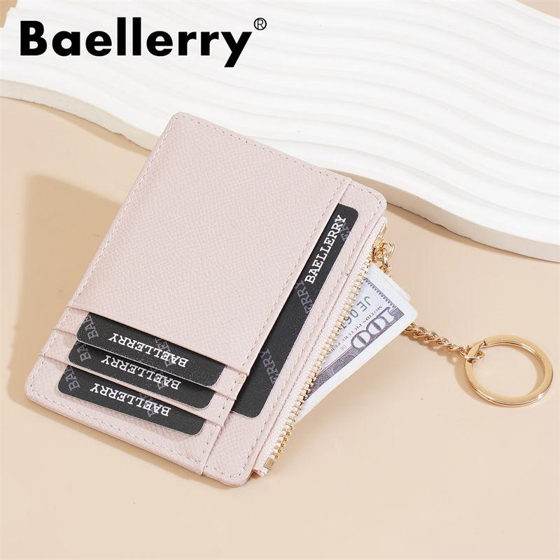 Baellerry Men Women Fashion ID Card Holder Driver License Bank Card Holder Mini Card Slot Purse