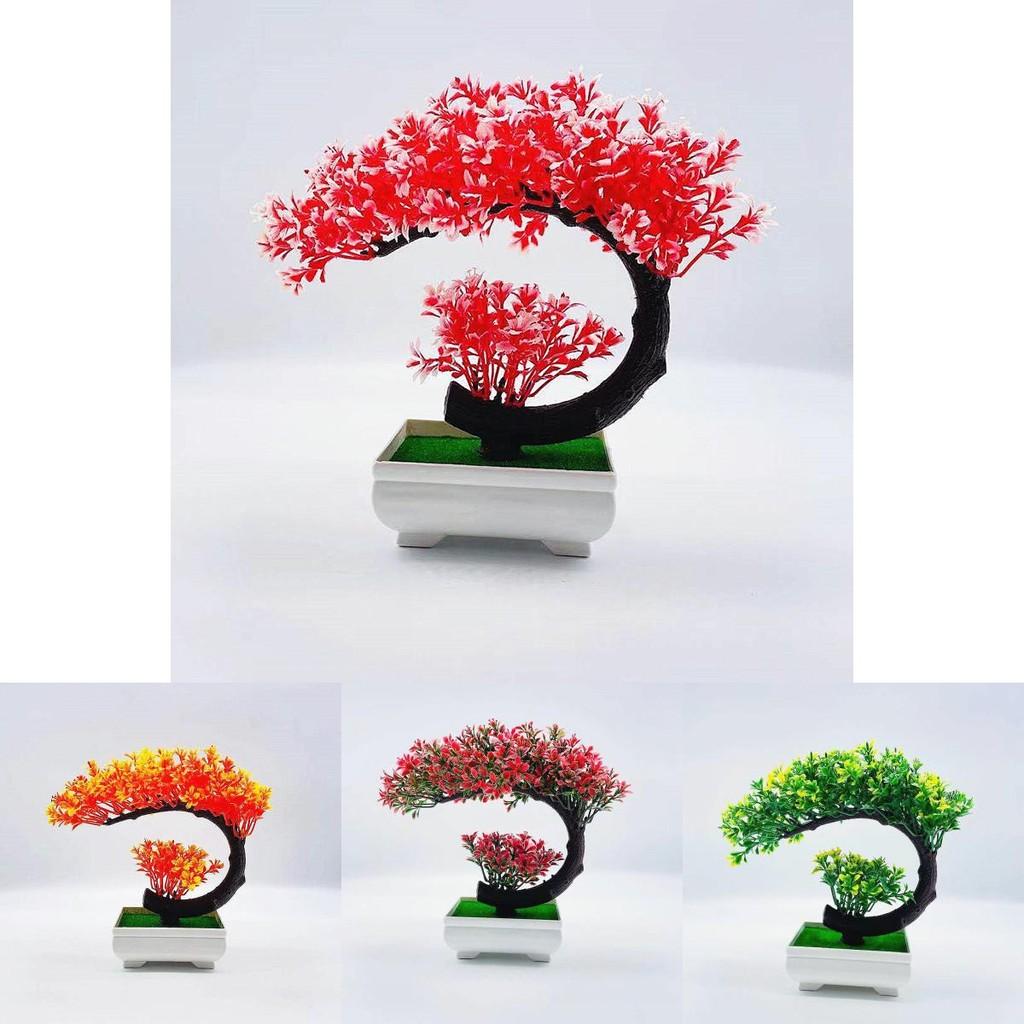 Pinus Hwangshanensis Mini Plastic Bonsai Landscape Ornament For House Interior Decoration
